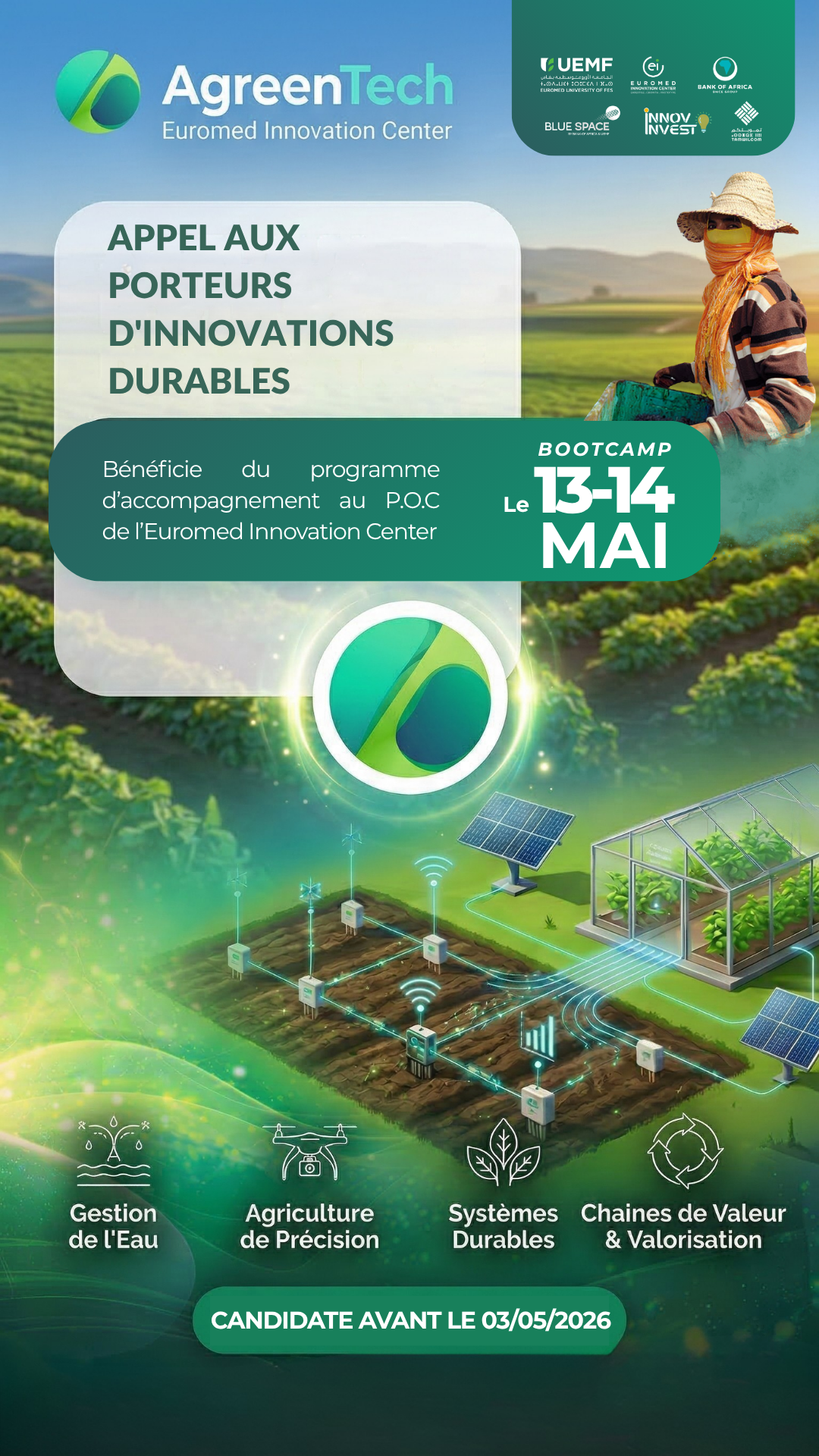 AgreenTech — Programme d’idéation et de pré-incubation pour les innovations agricoles et environnementales